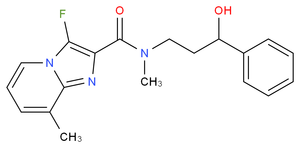 3-fluoro-N-(3-hydroxy-3-phenylpropyl)-N,8-dimethylimidazo[1,2-a]pyridine-2-carboxamide_Molecular_structure_CAS_)