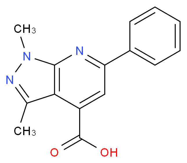 1,3-dimethyl-6-phenyl-1H-pyrazolo[3,4-b]pyridine-4-carboxylic acid_Molecular_structure_CAS_)