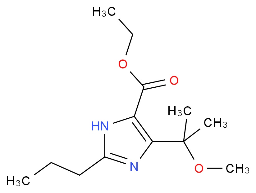 4-(1-Methoxy-1-methylethyl)-2-propyl-1H-imidazole-5-carboxylic Acid Ethyl Ester_Molecular_structure_CAS_1092980-84-1)