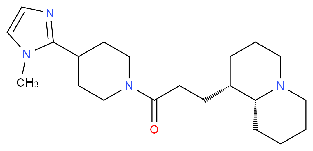 (1S,9aR)-1-{3-[4-(1-methyl-1H-imidazol-2-yl)piperidin-1-yl]-3-oxopropyl}octahydro-2H-quinolizine_Molecular_structure_CAS_)