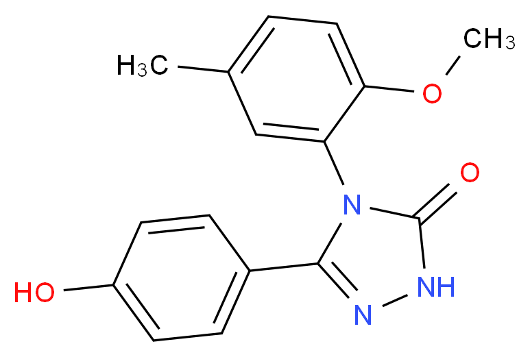 5-(4-hydroxyphenyl)-4-(2-methoxy-5-methylphenyl)-2,4-dihydro-3H-1,2,4-triazol-3-one_Molecular_structure_CAS_)