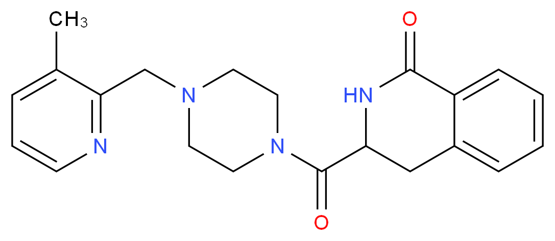 3-({4-[(3-methyl-2-pyridinyl)methyl]-1-piperazinyl}carbonyl)-3,4-dihydro-1(2H)-isoquinolinone_Molecular_structure_CAS_)