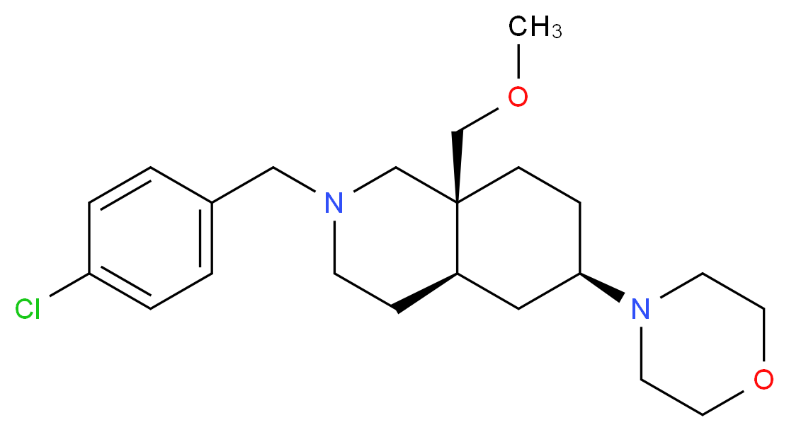 (4aR*,6R*,8aS*)-2-(4-chlorobenzyl)-8a-(methoxymethyl)-6-(4-morpholinyl)decahydroisoquinoline_Molecular_structure_CAS_)