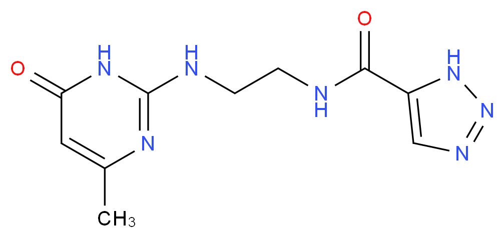 N-{2-[(4-methyl-6-oxo-1,6-dihydro-2-pyrimidinyl)amino]ethyl}-1H-1,2,3-triazole-5-carboxamide_Molecular_structure_CAS_)
