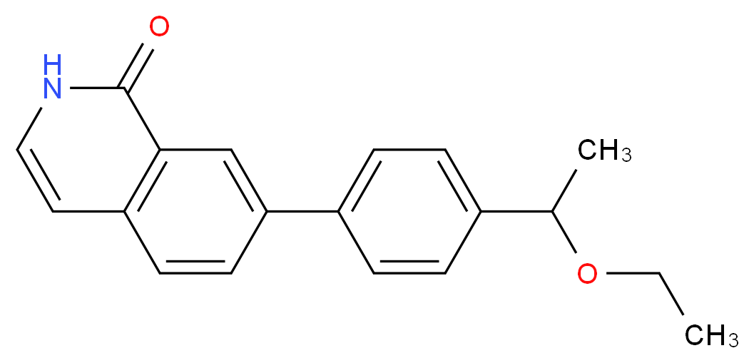 7-[4-(1-ethoxyethyl)phenyl]isoquinolin-1(2H)-one_Molecular_structure_CAS_)