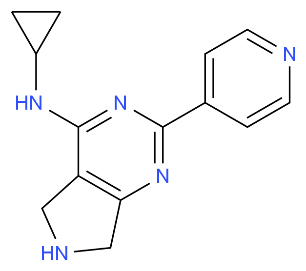 N-cyclopropyl-2-pyridin-4-yl-6,7-dihydro-5H-pyrrolo[3,4-d]pyrimidin-4-amine_Molecular_structure_CAS_)
