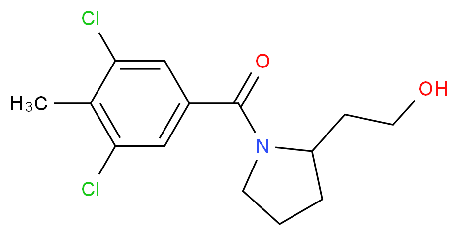 2-[1-(3,5-dichloro-4-methylbenzoyl)-2-pyrrolidinyl]ethanol_Molecular_structure_CAS_)