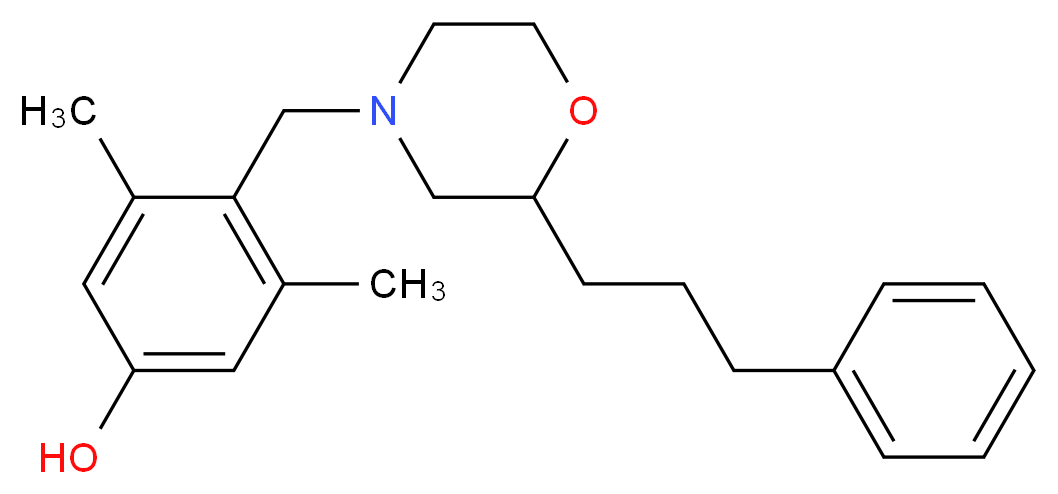 3,5-dimethyl-4-{[2-(3-phenylpropyl)-4-morpholinyl]methyl}phenol_Molecular_structure_CAS_)