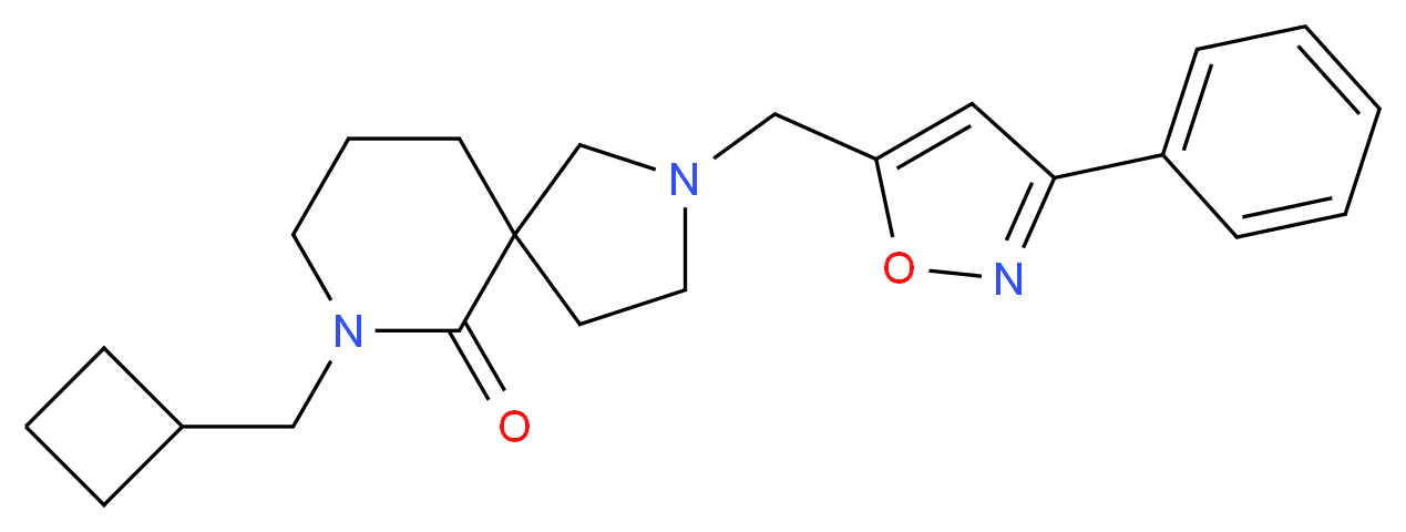 7-(cyclobutylmethyl)-2-[(3-phenylisoxazol-5-yl)methyl]-2,7-diazaspiro[4.5]decan-6-one_Molecular_structure_CAS_)