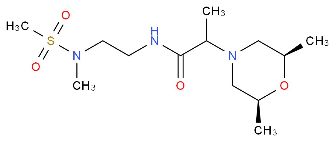 2-[(2R*,6S*)-2,6-dimethylmorpholin-4-yl]-N-{2-[methyl(methylsulfonyl)amino]ethyl}propanamide_Molecular_structure_CAS_)