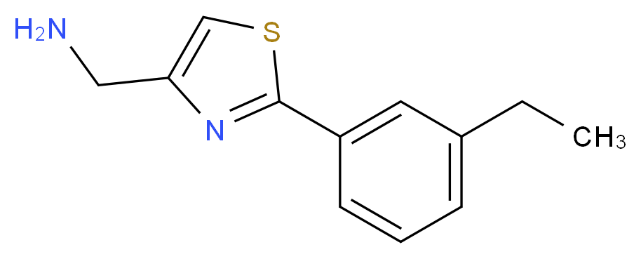 C-[2-(3-ETHYL-PHENYL)-THIAZOL-4-YL]-METHYLAMINE_Molecular_structure_CAS_885280-88-6)