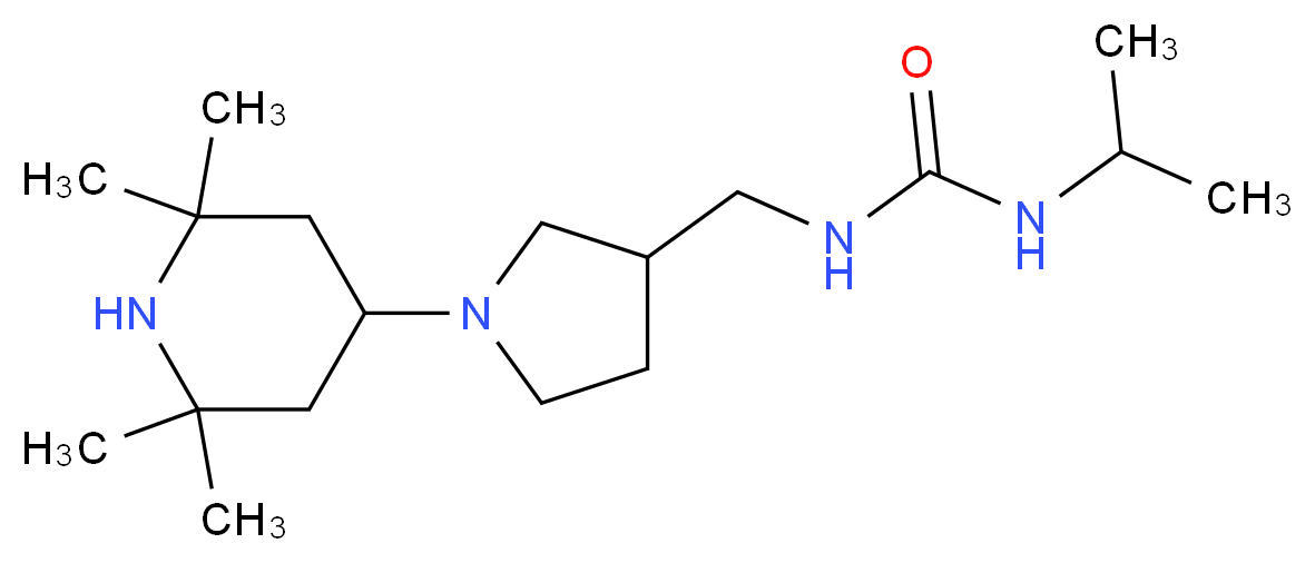 N-isopropyl-N'-{[1-(2,2,6,6-tetramethylpiperidin-4-yl)pyrrolidin-3-yl]methyl}urea_Molecular_structure_CAS_)