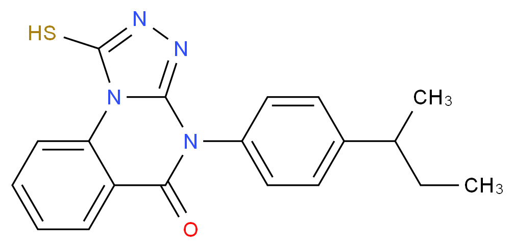 4-(4-sec-butylphenyl)-1-mercapto[1,2,4]triazolo[4,3-a]quinazolin-5(4H)-one_Molecular_structure_CAS_)