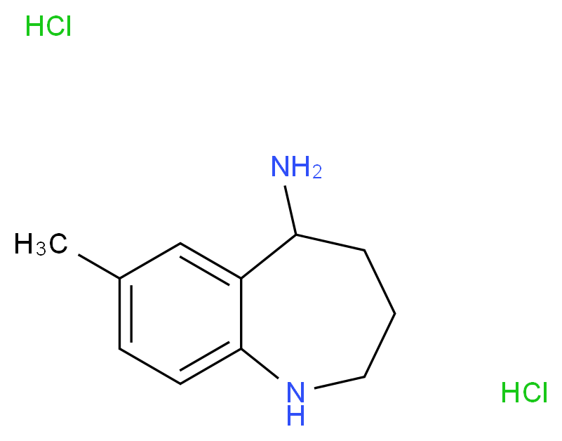7-Methyl-2,3,4,5-tetrahydro-1H-benzo[b]azepin-5-amine dihydrochloride_Molecular_structure_CAS_)