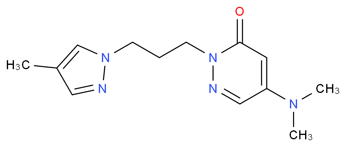 5-(dimethylamino)-2-[3-(4-methyl-1H-pyrazol-1-yl)propyl]pyridazin-3(2H)-one_Molecular_structure_CAS_)
