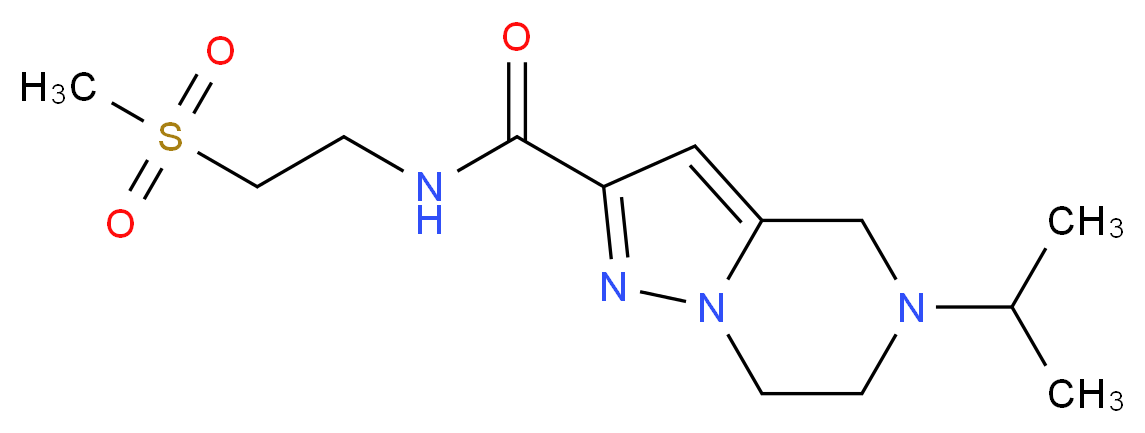 5-isopropyl-N-[2-(methylsulfonyl)ethyl]-4,5,6,7-tetrahydropyrazolo[1,5-a]pyrazine-2-carboxamide_Molecular_structure_CAS_)