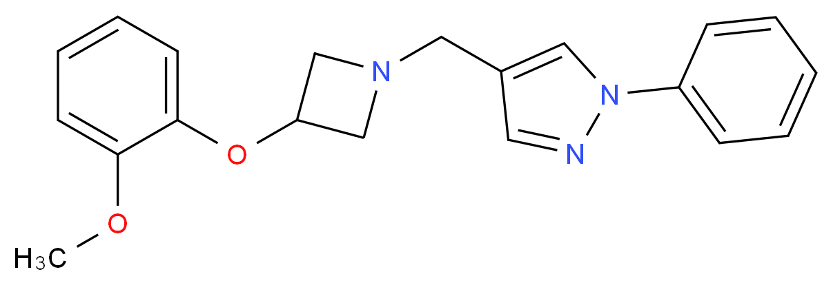 4-{[3-(2-methoxyphenoxy)-1-azetidinyl]methyl}-1-phenyl-1H-pyrazole_Molecular_structure_CAS_)