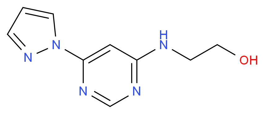 2-{[6-(1H-pyrazol-1-yl)-4-pyrimidinyl]amino}ethanol_Molecular_structure_CAS_415699-68-2)