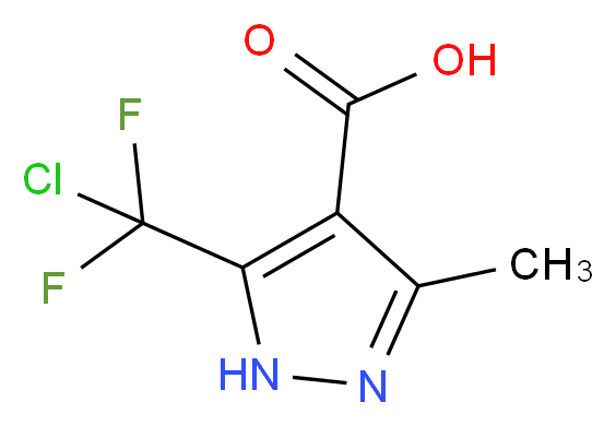 5-(chlorodifluoromethyl)-3-methyl-1H-pyrazole-4-carboxylic acid_Molecular_structure_CAS_)