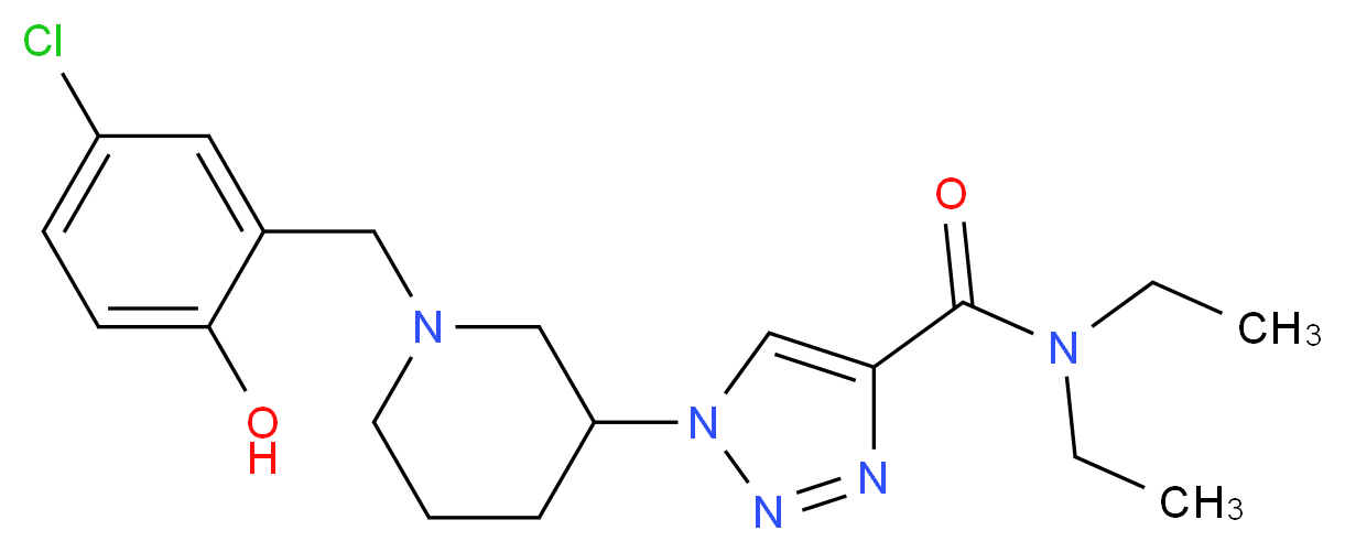 1-[1-(5-chloro-2-hydroxybenzyl)-3-piperidinyl]-N,N-diethyl-1H-1,2,3-triazole-4-carboxamide_Molecular_structure_CAS_)