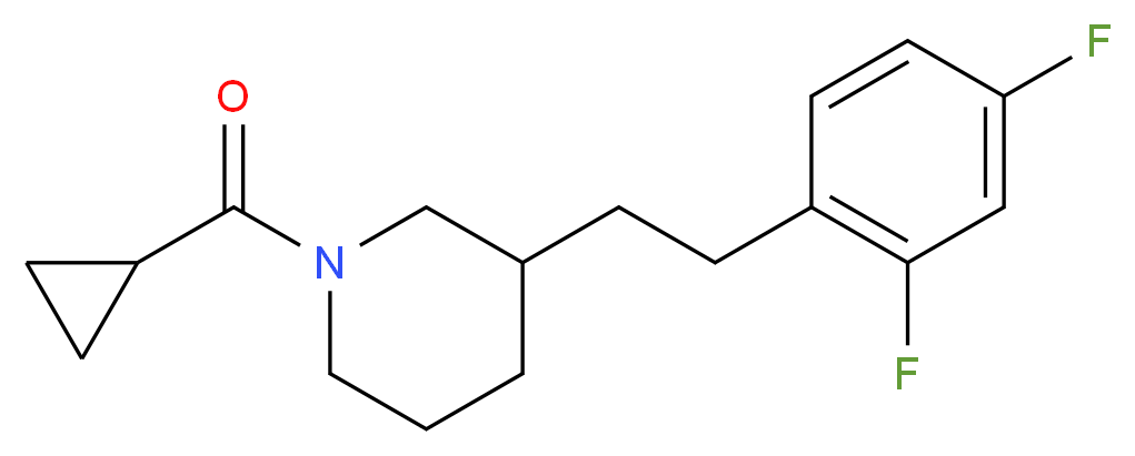 1-(cyclopropylcarbonyl)-3-[2-(2,4-difluorophenyl)ethyl]piperidine_Molecular_structure_CAS_)