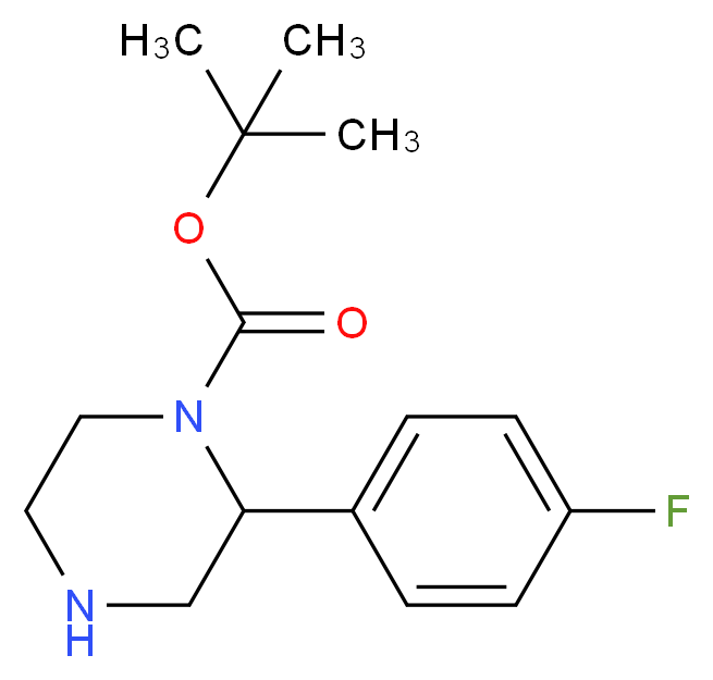 2-(4-FLUORO-PHENYL)-PIPERAZINE-1-CARBOXYLIC ACID TERT-BUTYL ESTER_Molecular_structure_CAS_886767-29-9)