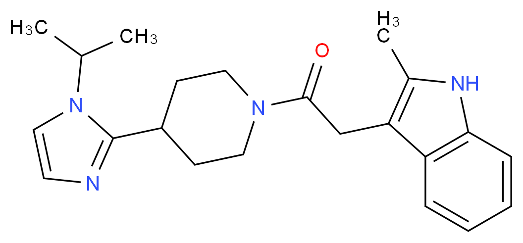 3-{2-[4-(1-isopropyl-1H-imidazol-2-yl)-1-piperidinyl]-2-oxoethyl}-2-methyl-1H-indole_Molecular_structure_CAS_)