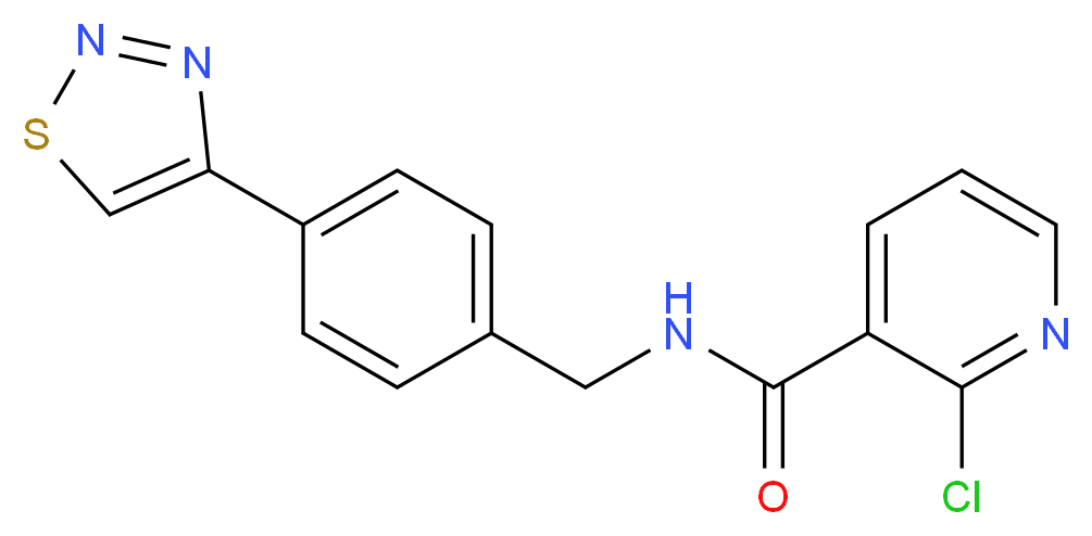 2-Chloro-N-[4-(1,2,3-thiadiazol-4-yl)benzyl]nicotinamide_Molecular_structure_CAS_)