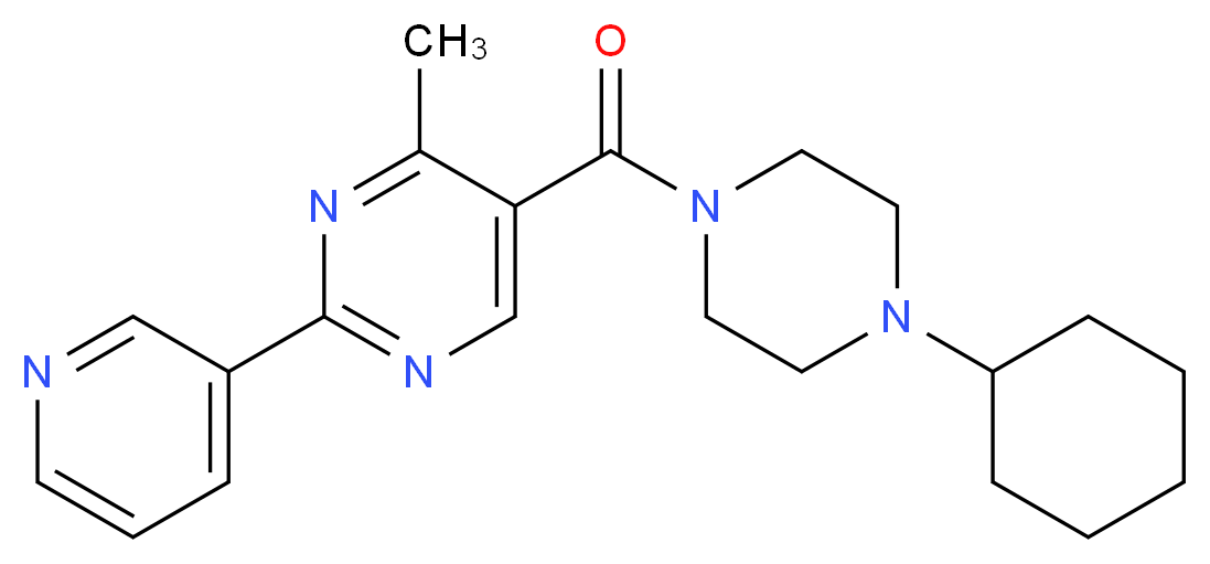 5-[(4-cyclohexylpiperazin-1-yl)carbonyl]-4-methyl-2-pyridin-3-ylpyrimidine_Molecular_structure_CAS_)