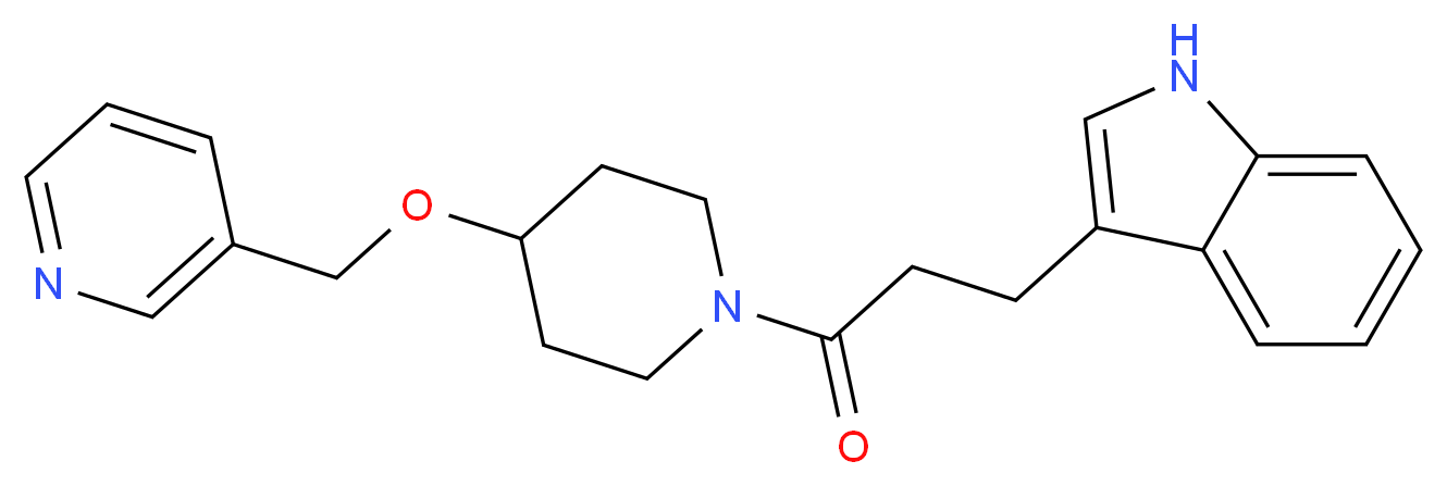 3-{3-oxo-3-[4-(3-pyridinylmethoxy)-1-piperidinyl]propyl}-1H-indole_Molecular_structure_CAS_)