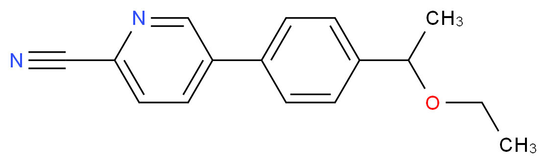 5-[4-(1-ethoxyethyl)phenyl]pyridine-2-carbonitrile_Molecular_structure_CAS_)
