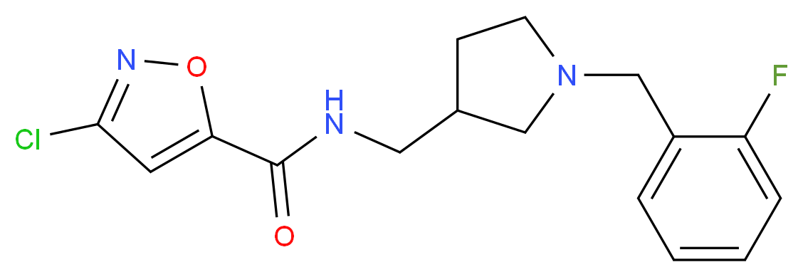 3-chloro-N-{[1-(2-fluorobenzyl)pyrrolidin-3-yl]methyl}isoxazole-5-carboxamide_Molecular_structure_CAS_)