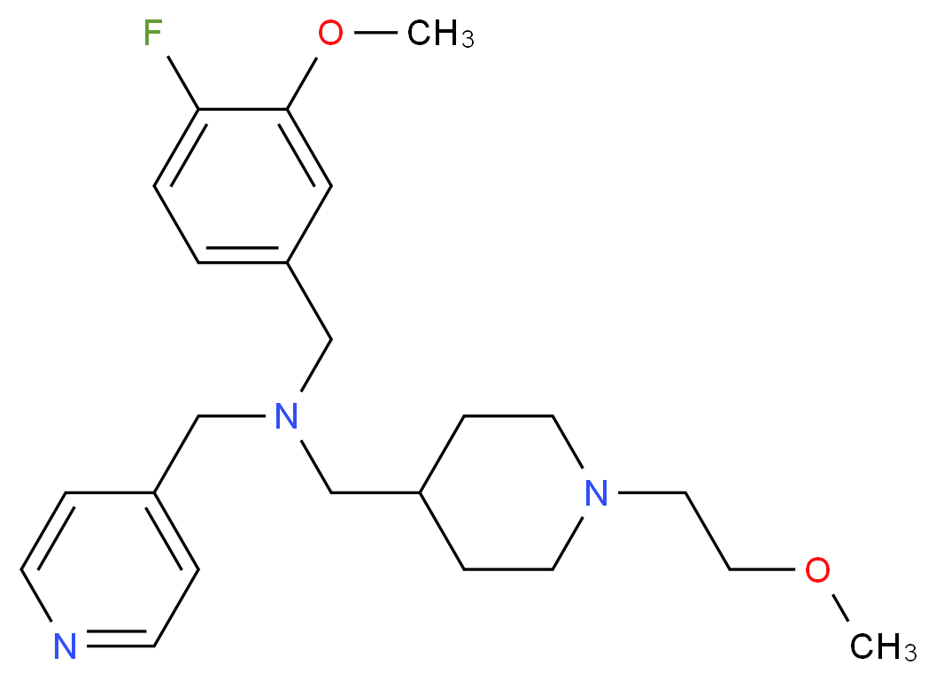 (4-fluoro-3-methoxybenzyl){[1-(2-methoxyethyl)-4-piperidinyl]methyl}(4-pyridinylmethyl)amine_Molecular_structure_CAS_)