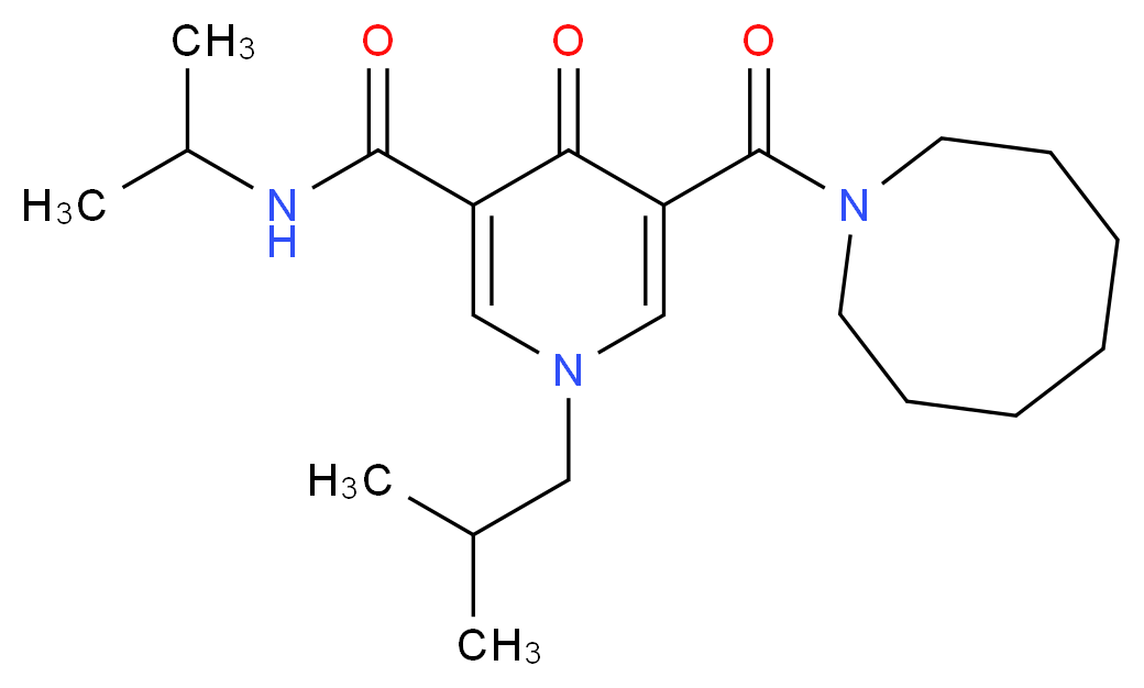 5-(1-azocanylcarbonyl)-1-isobutyl-N-isopropyl-4-oxo-1,4-dihydro-3-pyridinecarboxamide_Molecular_structure_CAS_)