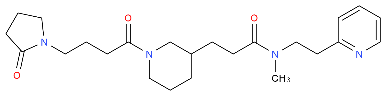 N-methyl-3-{1-[4-(2-oxo-1-pyrrolidinyl)butanoyl]-3-piperidinyl}-N-[2-(2-pyridinyl)ethyl]propanamide_Molecular_structure_CAS_)