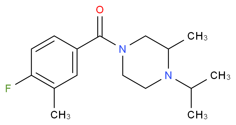 4-(4-fluoro-3-methylbenzoyl)-1-isopropyl-2-methylpiperazine_Molecular_structure_CAS_)