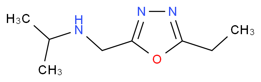 N-[(5-Ethyl-1,3,4-oxadiazol-2-yl)methyl]-N-isopropylamine_Molecular_structure_CAS_)