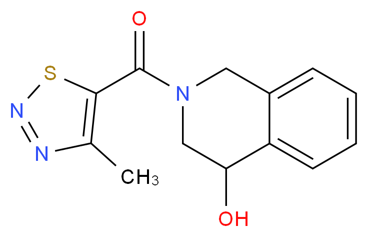 2-[(4-methyl-1,2,3-thiadiazol-5-yl)carbonyl]-1,2,3,4-tetrahydroisoquinolin-4-ol_Molecular_structure_CAS_)