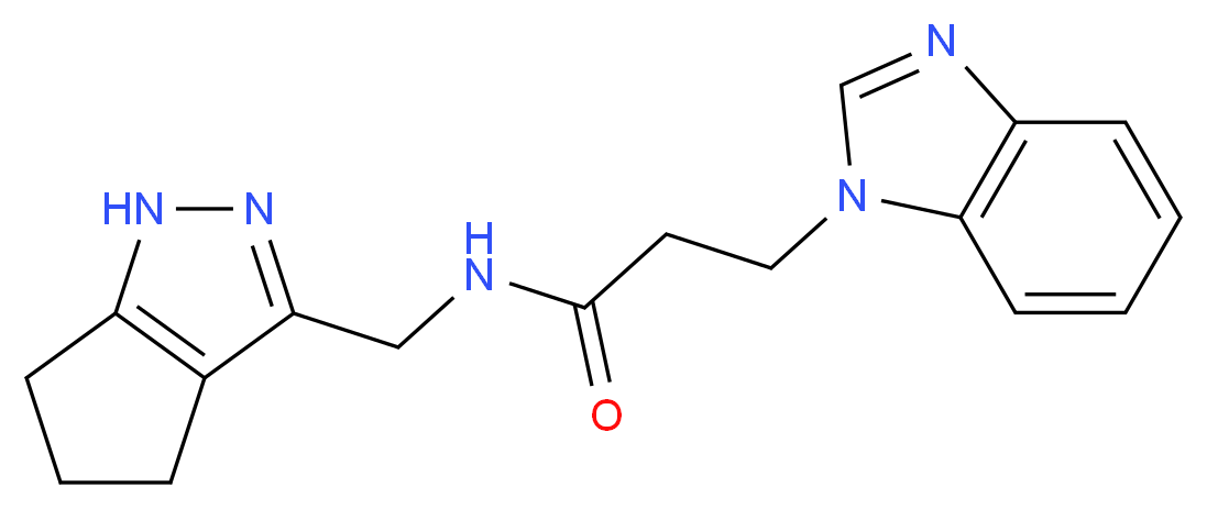 3-(1H-benzimidazol-1-yl)-N-(1,4,5,6-tetrahydrocyclopenta[c]pyrazol-3-ylmethyl)propanamide_Molecular_structure_CAS_)
