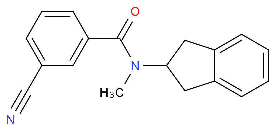 3-cyano-N-(2,3-dihydro-1H-inden-2-yl)-N-methylbenzamide_Molecular_structure_CAS_)