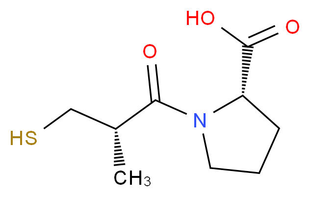 (S)-1-((S)-3-mercapto-2-methylpropanoyl)pyrrolidine-2-carboxylic acid_Molecular_structure_CAS_)