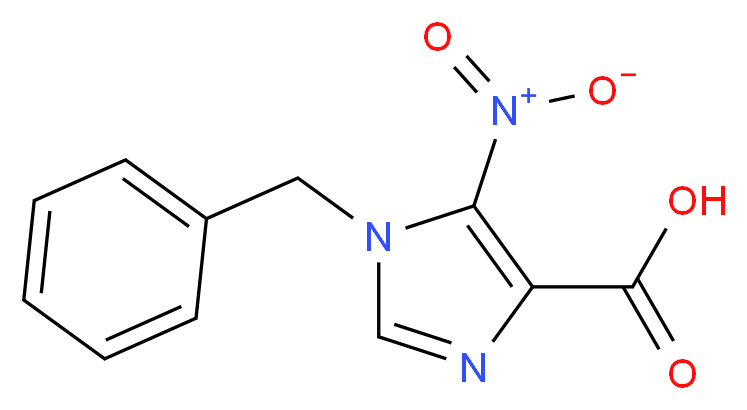 5-NITRO-1-(PHENYLMETHYL)-1H-IMIDAZOLE-4-CARBOXYLIC ACID_Molecular_structure_CAS_69195-96-6)