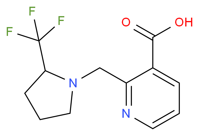 2-{[2-(trifluoromethyl)pyrrolidin-1-yl]methyl}nicotinic acid_Molecular_structure_CAS_)