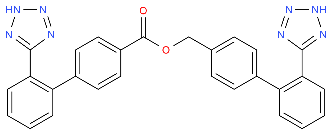 [1,1'-Biphenyl]-2'-tetrazolo-4-carboxylic acid, [1,1'-biphenyl]-2'-tetrazolo-4-ylmethyl ester (Losartan Impurity)_Molecular_structure_CAS_1159977-10-2)