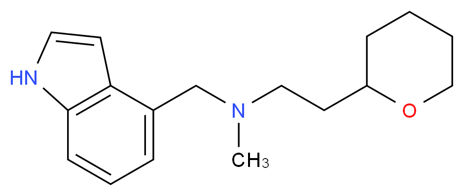 (1H-indol-4-ylmethyl)methyl[2-(tetrahydro-2H-pyran-2-yl)ethyl]amine_Molecular_structure_CAS_)