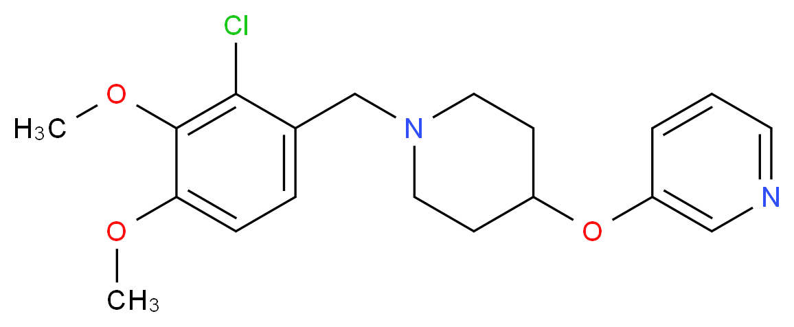 3-{[1-(2-chloro-3,4-dimethoxybenzyl)piperidin-4-yl]oxy}pyridine_Molecular_structure_CAS_)