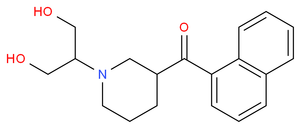 {1-[2-hydroxy-1-(hydroxymethyl)ethyl]piperidin-3-yl}(1-naphthyl)methanone_Molecular_structure_CAS_)