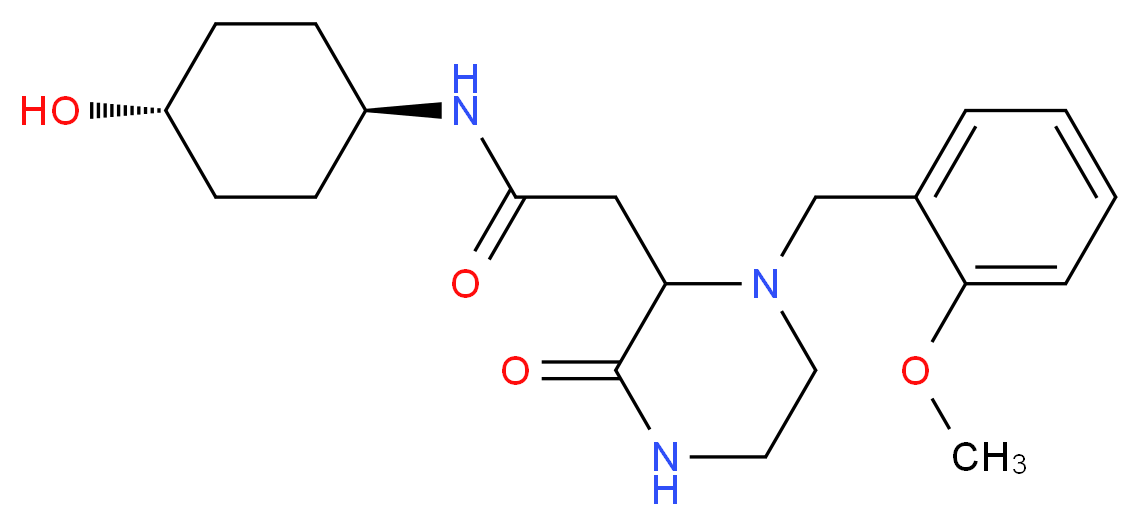 N-(trans-4-hydroxycyclohexyl)-2-[1-(2-methoxybenzyl)-3-oxo-2-piperazinyl]acetamide_Molecular_structure_CAS_)