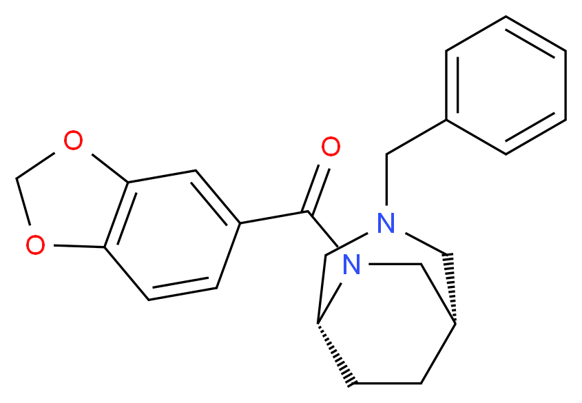 (1S*,5R*)-6-(1,3-benzodioxol-5-ylcarbonyl)-3-benzyl-3,6-diazabicyclo[3.2.2]nonane_Molecular_structure_CAS_)