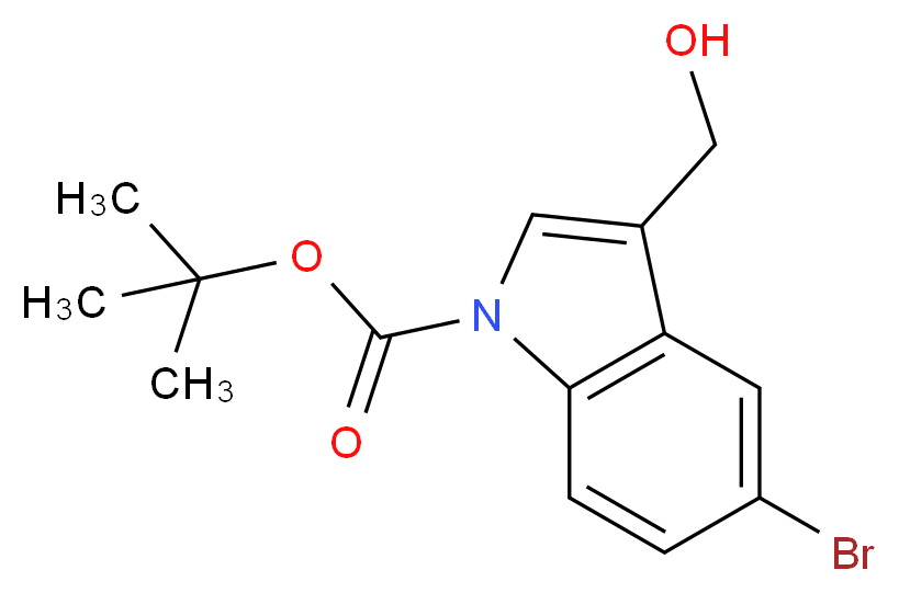 5-Bromo-3-(hydroxymethyl)indole, N-BOC protected 98%_Molecular_structure_CAS_)